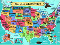 Carte des États-Unis d'Amérique à imprimer gratuitement