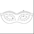 Masque de carnaval à colorier et à découper