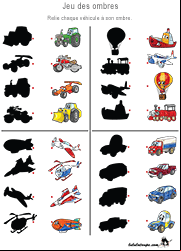 Jeu des ombres à imprimer pour enfants de 3 ans et plus