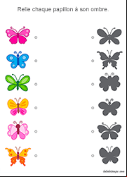 Jeu des ombres, exercice ludique pour enfants de 5 ans et plus