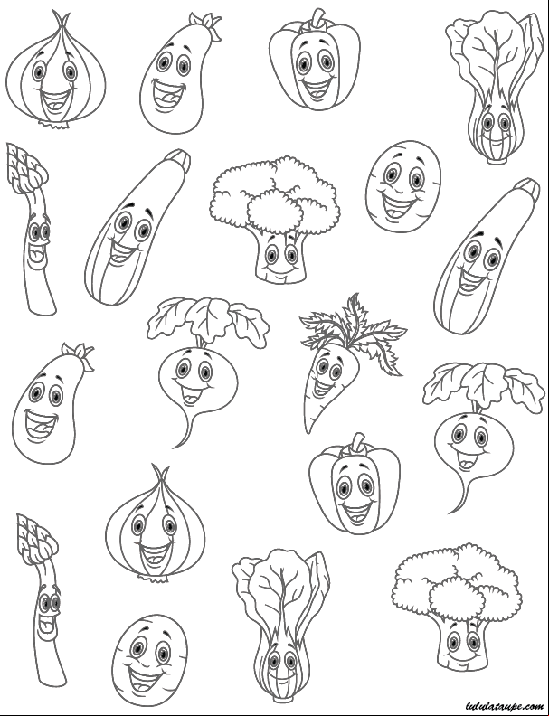 Exercice ludique pour enfants de maternelle, trouver un légume représenté une seule fois
