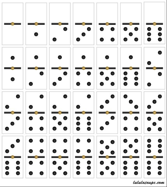 Jeu de dominos à imprimer gratuitement