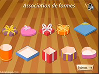 Initiation aux mathématiques en maternelle, associer selon un critère