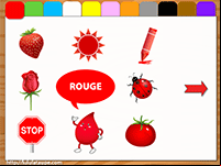 Jeu éducatif en ligne, apprendre les couleurs