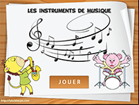 Les instruments de musique, jeu éducatif en ligne