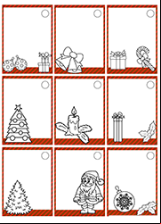 Étiquettes de Noël à imprimer gratuitement